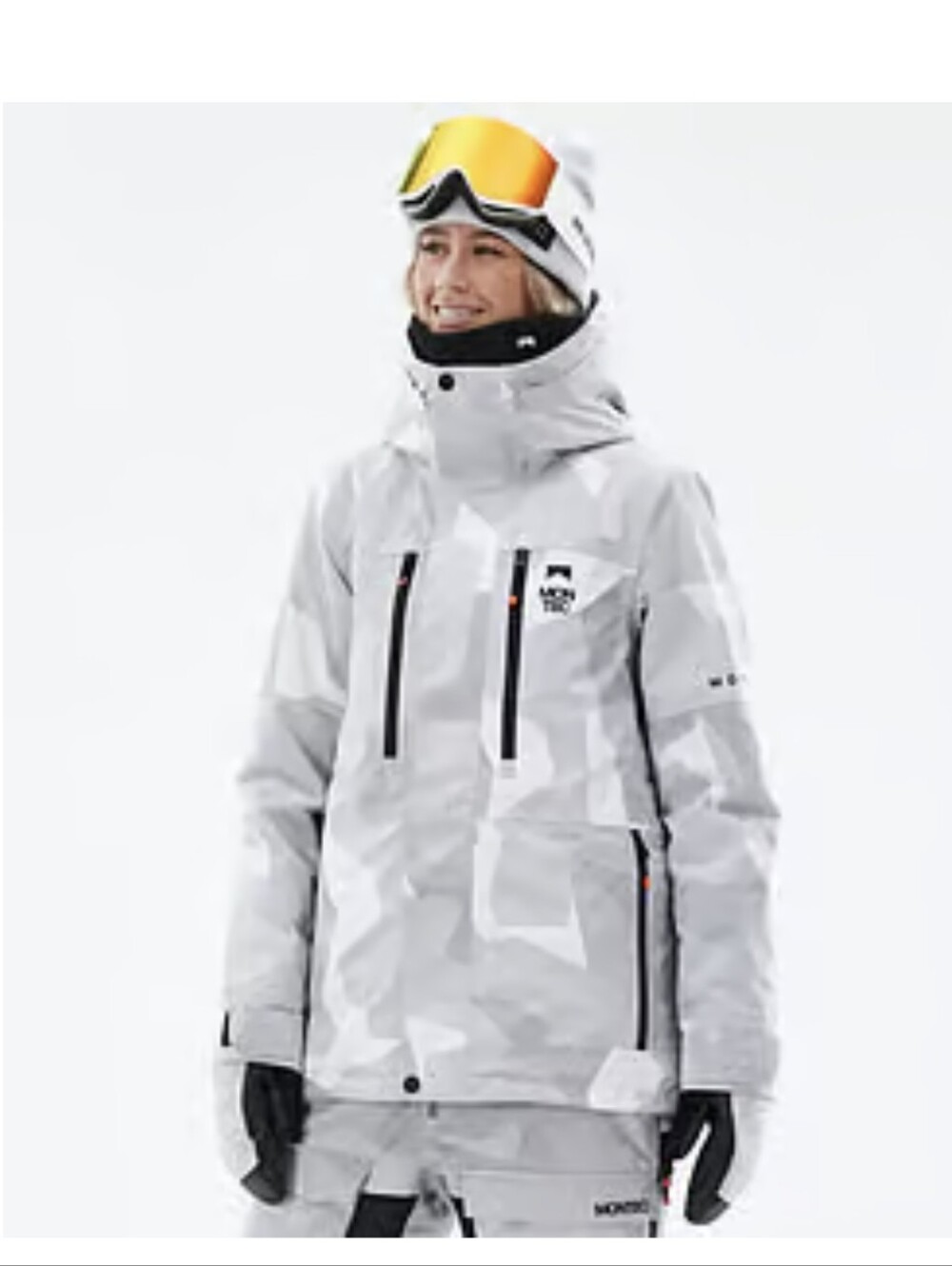 Fawk W Ski Jacket Women White Camo Waterproof Snow Jacket